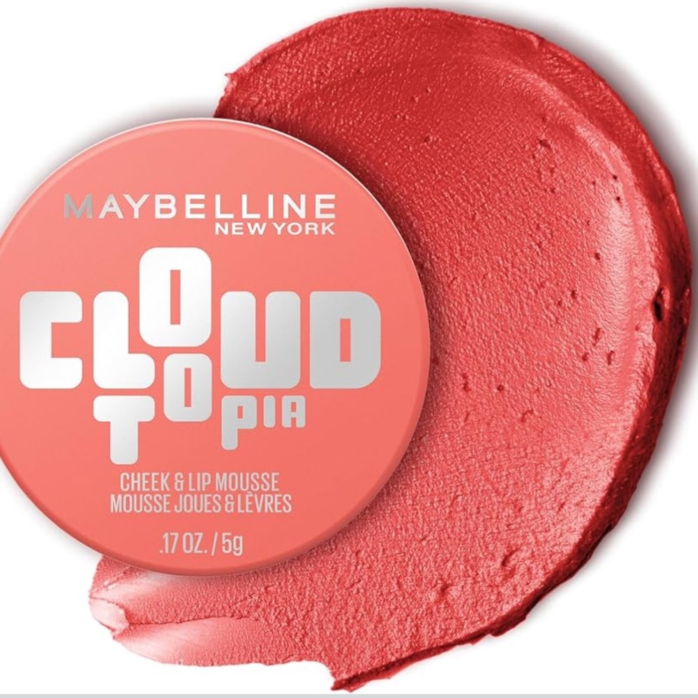Maybelline Cloudtopia Blush for Cheeks and Lip Mousse, Coral Illusion